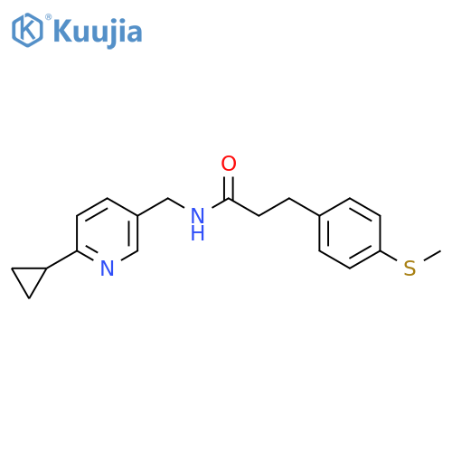 N-[(6-cyclopropylpyridin-3-yl)methyl]-3-[4-(methylsulfanyl)phenyl]propanamide structure