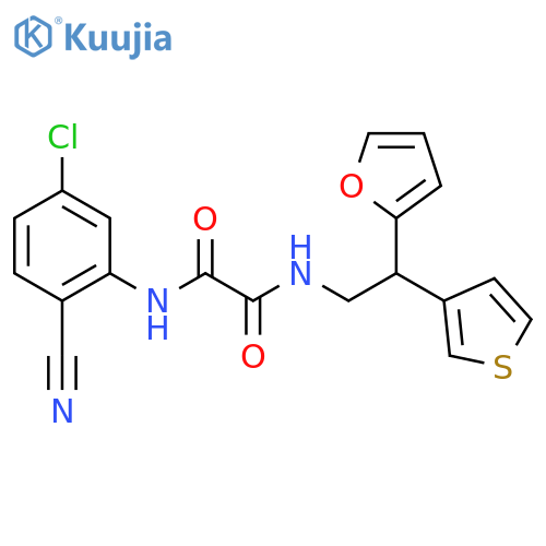 N'-(5-chloro-2-cyanophenyl)-N-[2-(furan-2-yl)-2-(thiophen-3-yl)ethyl]ethanediamide structure