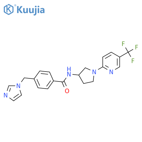 4-(1H-imidazol-1-yl)methyl-N-{1-5-(trifluoromethyl)pyridin-2-ylpyrrolidin-3-yl}benzamide structure
