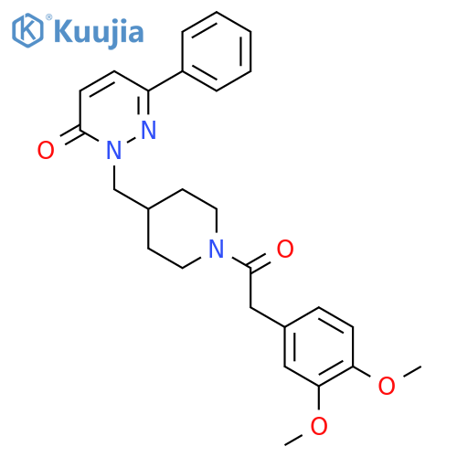 2-({1-[2-(3,4-Dimethoxyphenyl)acetyl]piperidin-4-yl}methyl)-6-phenyl-2,3-dihydropyridazin-3-one structure