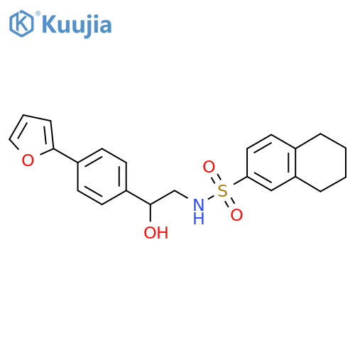 N-{2-4-(furan-2-yl)phenyl-2-hydroxyethyl}-5,6,7,8-tetrahydronaphthalene-2-sulfonamide structure