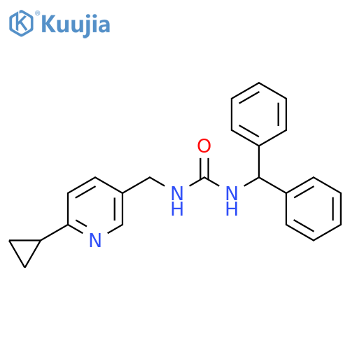 3-[(6-Cyclopropylpyridin-3-yl)methyl]-1-(diphenylmethyl)urea structure