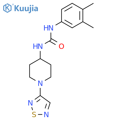 1-(3,4-dimethylphenyl)-3-1-(1,2,5-thiadiazol-3-yl)piperidin-4-ylurea structure