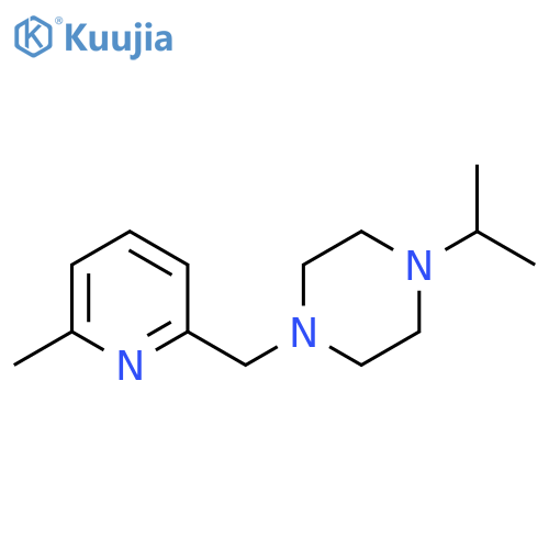 1-[(6-methylpyridin-2-yl)methyl]-4-(propan-2-yl)piperazine structure