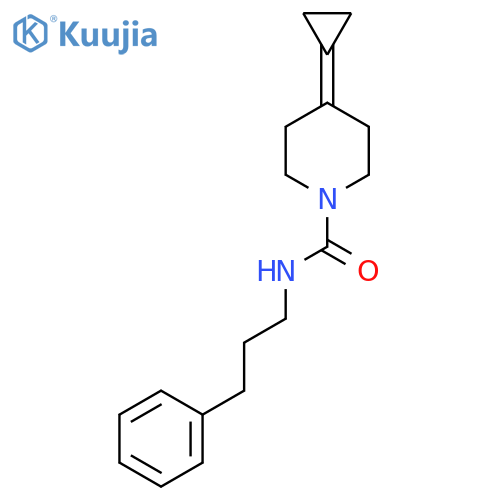 4-cyclopropylidene-N-(3-phenylpropyl)piperidine-1-carboxamide structure