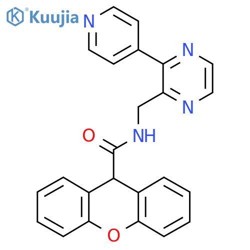 N-{[3-(pyridin-4-yl)pyrazin-2-yl]methyl}-9H-xanthene-9-carboxamide structure