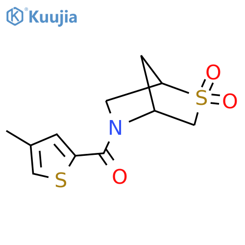 5-(4-methylthiophene-2-carbonyl)-2lambda6-thia-5-azabicyclo[2.2.1]heptane-2,2-dione structure