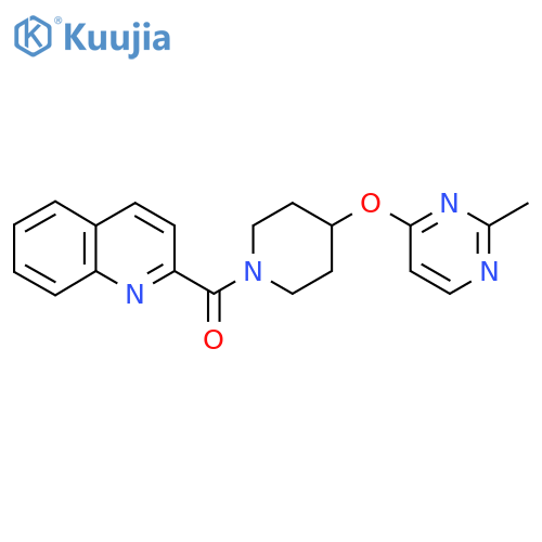 2-{4-(2-methylpyrimidin-4-yl)oxypiperidine-1-carbonyl}quinoline structure