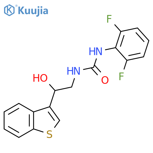 3-2-(1-benzothiophen-3-yl)-2-hydroxyethyl-1-(2,6-difluorophenyl)urea structure