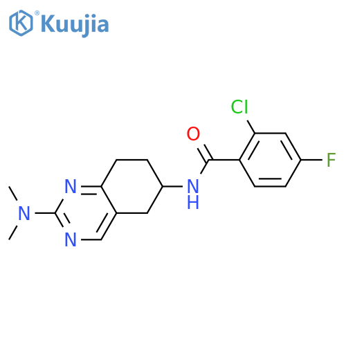 2-chloro-N-[2-(dimethylamino)-5,6,7,8-tetrahydroquinazolin-6-yl]-4-fluorobenzamide structure