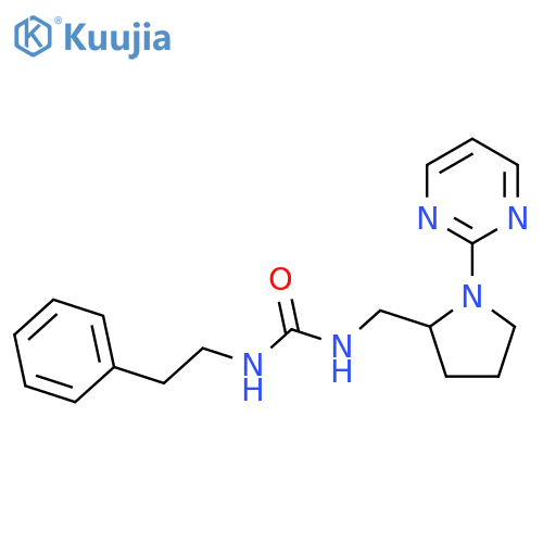 1-(2-Phenylethyl)-3-{[1-(pyrimidin-2-yl)pyrrolidin-2-yl]methyl}urea structure