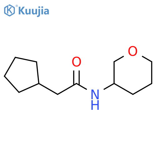2-cyclopentyl-N-(oxan-3-yl)acetamide structure