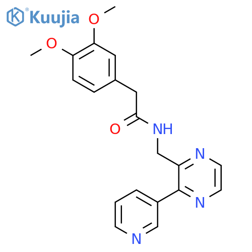 2-(3,4-dimethoxyphenyl)-N-{[3-(pyridin-3-yl)pyrazin-2-yl]methyl}acetamide structure