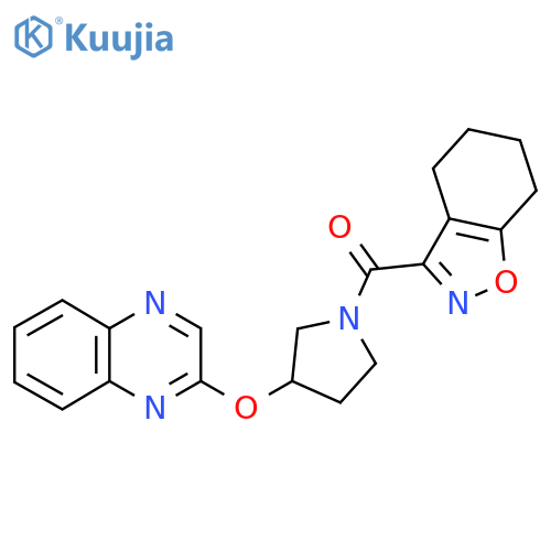 2-{[1-(4,5,6,7-Tetrahydro-1,2-benzoxazole-3-carbonyl)pyrrolidin-3-yl]oxy}quinoxaline structure