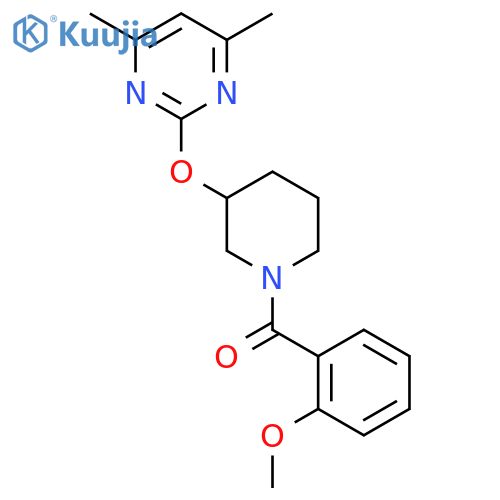 2-{[1-(2-methoxybenzoyl)piperidin-3-yl]oxy}-4,6-dimethylpyrimidine structure