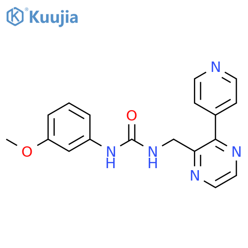 1-(3-Methoxyphenyl)-3-{[3-(pyridin-4-yl)pyrazin-2-yl]methyl}urea structure