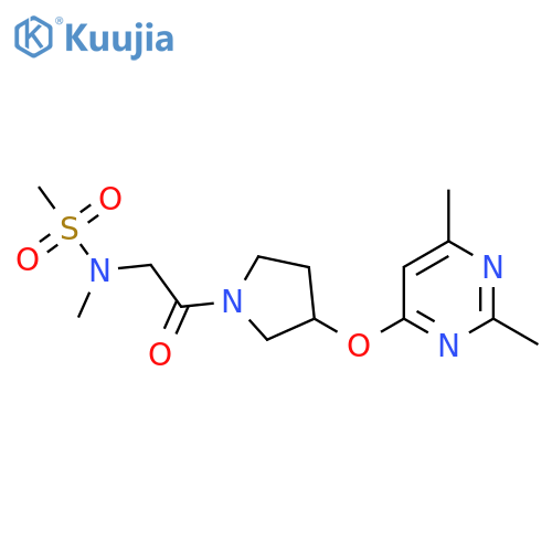 N-(2-{3-(2,6-dimethylpyrimidin-4-yl)oxypyrrolidin-1-yl}-2-oxoethyl)-N-methylmethanesulfonamide structure