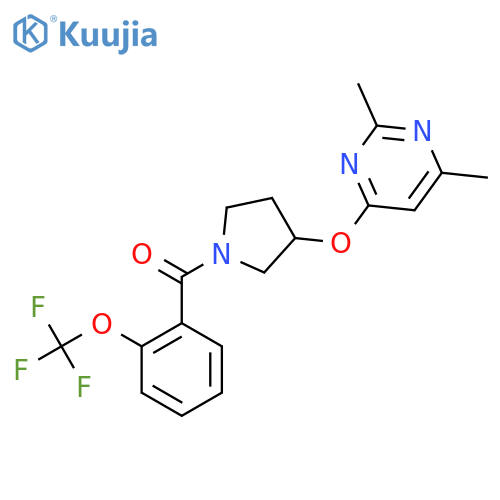 2,4-dimethyl-6-({1-2-(trifluoromethoxy)benzoylpyrrolidin-3-yl}oxy)pyrimidine structure