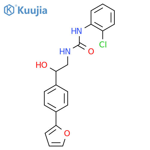 3-(2-chlorophenyl)-1-{2-4-(furan-2-yl)phenyl-2-hydroxyethyl}urea structure