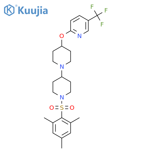 4-{[5-(Trifluoromethyl)pyridin-2-yl]oxy}-1'-(2,4,6-trimethylbenzenesulfonyl)-1,4'-bipiperidine structure