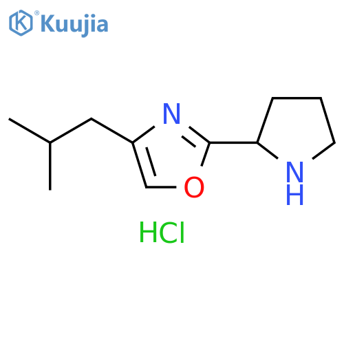 4-(2-methylpropyl)-2-(pyrrolidin-2-yl)-1,3-oxazole dihydrochloride structure