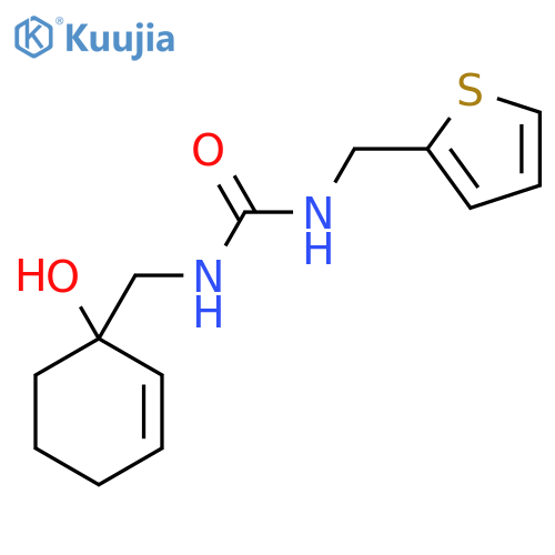1-[(1-Hydroxycyclohex-2-en-1-yl)methyl]-3-[(thiophen-2-yl)methyl]urea structure
