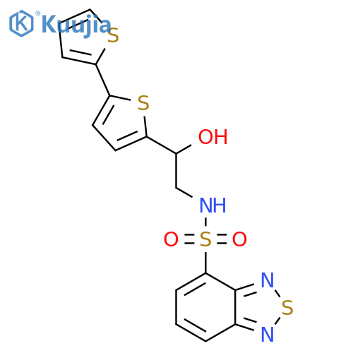 N-(2-{2,2'-bithiophene-5-yl}-2-hydroxyethyl)-2,1,3-benzothiadiazole-4-sulfonamide structure