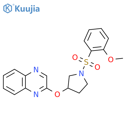 2-{[1-(2-Methoxybenzenesulfonyl)pyrrolidin-3-yl]oxy}quinoxaline structure