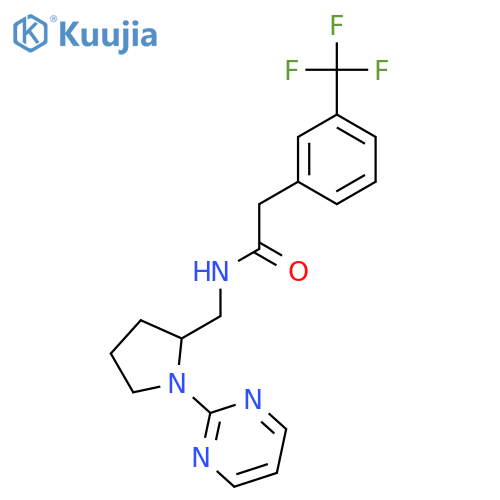 N-{[1-(pyrimidin-2-yl)pyrrolidin-2-yl]methyl}-2-[3-(trifluoromethyl)phenyl]acetamide structure