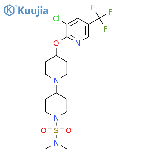 4-{[3-chloro-5-(trifluoromethyl)pyridin-2-yl]oxy}-N,N-dimethyl-[1,4'-bipiperidine]-1'-sulfonamide structure
