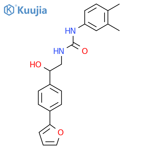 3-(3,4-dimethylphenyl)-1-{2-4-(furan-2-yl)phenyl-2-hydroxyethyl}urea structure