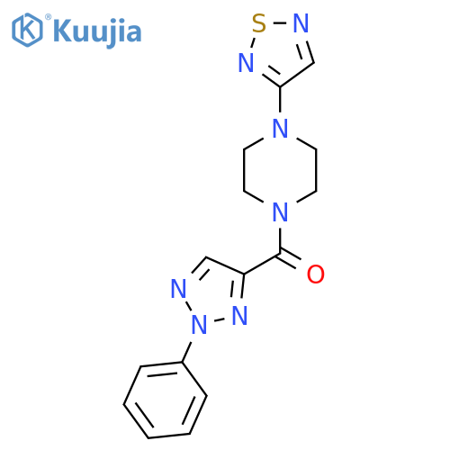 1-(2-phenyl-2H-1,2,3-triazole-4-carbonyl)-4-(1,2,5-thiadiazol-3-yl)piperazine structure