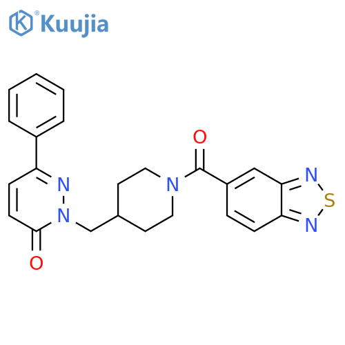 2-{1-(2,1,3-benzothiadiazole-5-carbonyl)piperidin-4-ylmethyl}-6-phenyl-2,3-dihydropyridazin-3-one structure
