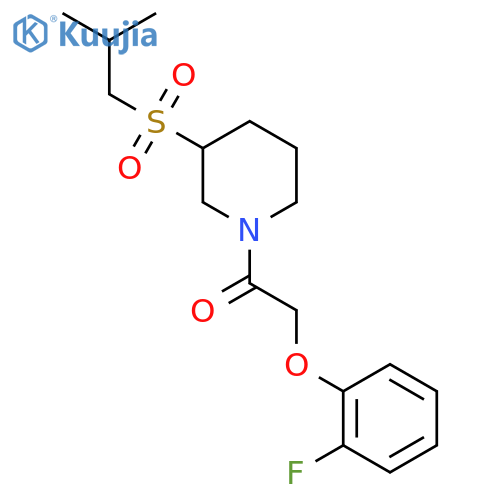 2-(2-fluorophenoxy)-1-3-(2-methylpropanesulfonyl)piperidin-1-ylethan-1-one structure
