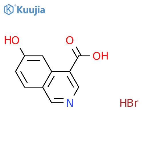 6-hydroxyisoquinoline-4-carboxylic acid hydrobromide structure