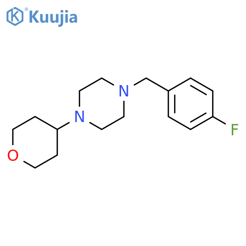 1-(4-fluorophenyl)methyl-4-(oxan-4-yl)piperazine structure