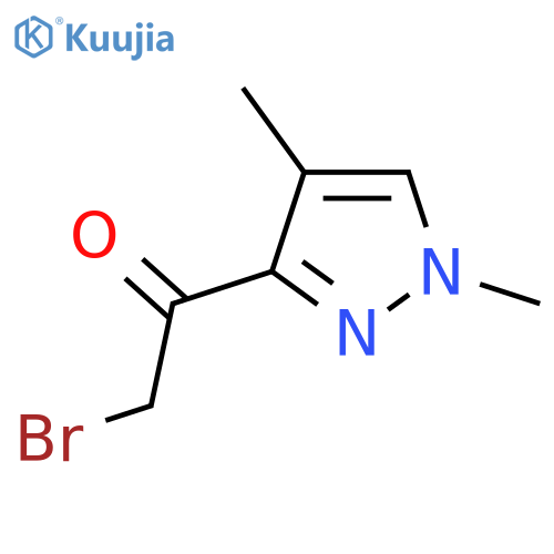2-Bromo-1-(1,4-dimethyl-1H-pyrazol-3-yl)ethanone structure