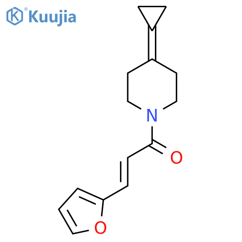 (2E)-1-(4-cyclopropylidenepiperidin-1-yl)-3-(furan-2-yl)prop-2-en-1-one structure