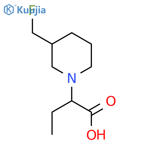 2-(3-(Fluoromethyl)piperidin-1-yl)butanoic acid structure