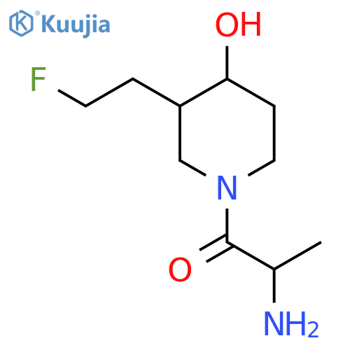2-Amino-1-(3-(2-fluoroethyl)-4-hydroxypiperidin-1-yl)propan-1-one structure