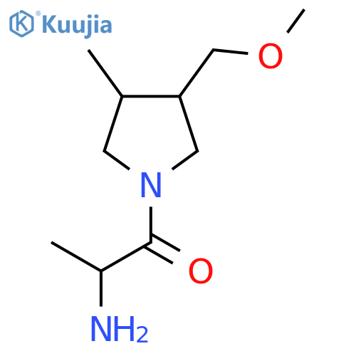 2-Amino-1-(3-(methoxymethyl)-4-methylpyrrolidin-1-yl)propan-1-one structure