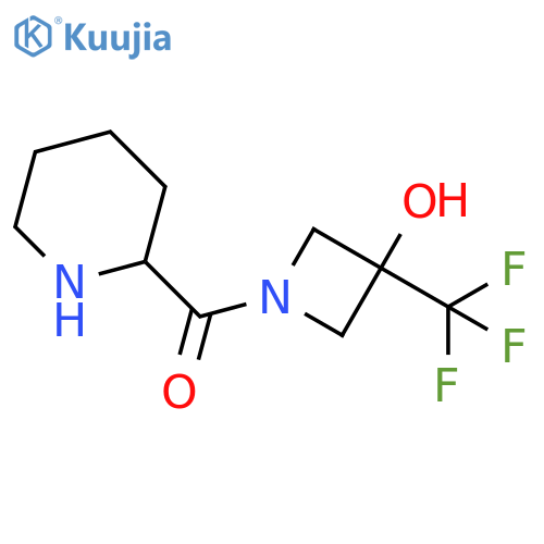 (3-Hydroxy-3-(trifluoromethyl)azetidin-1-yl)(piperidin-2-yl)methanone structure