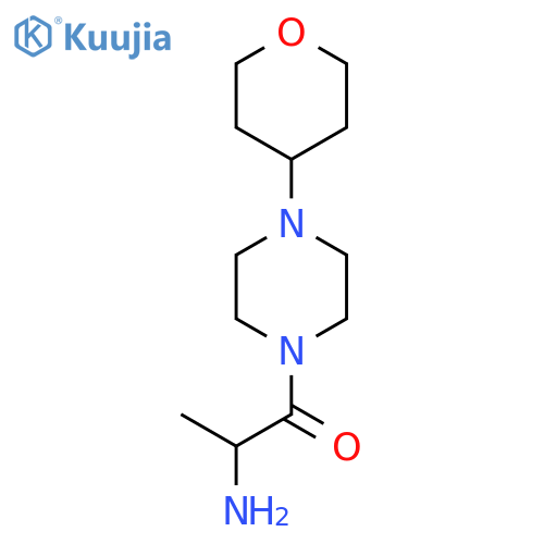 2-Amino-1-(4-(tetrahydro-2H-pyran-4-yl)piperazin-1-yl)propan-1-one structure