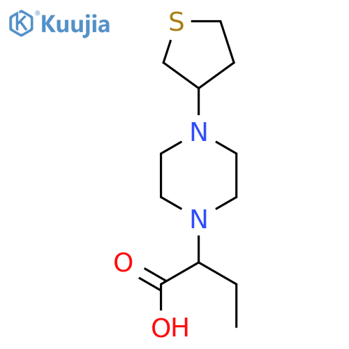 2-(4-(Tetrahydrothiophen-3-yl)piperazin-1-yl)butanoic acid structure