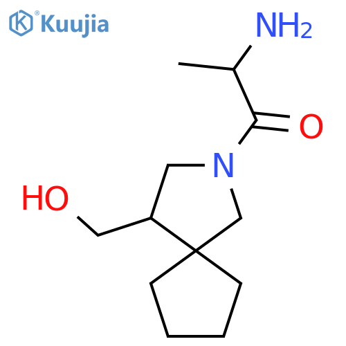 2-Amino-1-(4-(hydroxymethyl)-2-azaspiro[4.4]nonan-2-yl)propan-1-one structure