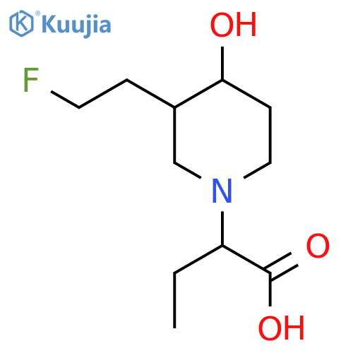 2-(3-(2-Fluoroethyl)-4-hydroxypiperidin-1-yl)butanoic acid structure