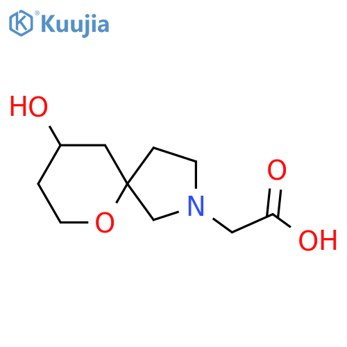 2-(9-Hydroxy-6-oxa-2-azaspiro[4.5]decan-2-yl)acetic acid structure