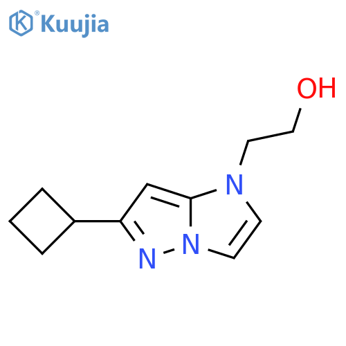 2-(6-cyclobutyl-1H-imidazo[1,2-b]pyrazol-1-yl)ethan-1-ol structure