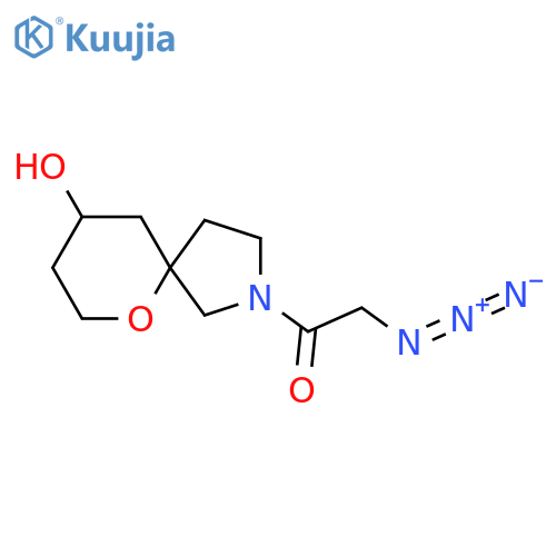 2-Azido-1-(9-hydroxy-6-oxa-2-azaspiro[4.5]decan-2-yl)ethan-1-one structure