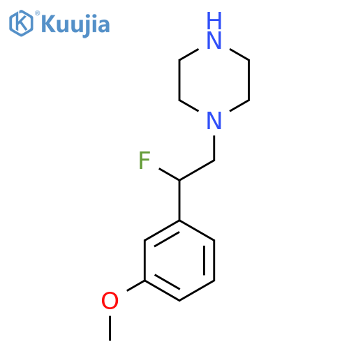 1-(2-Fluoro-2-(3-methoxyphenyl)ethyl)piperazine structure